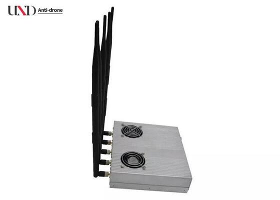 12W High Power Adjustable Signal Jammer With Five Omni Antennas for Cell Phone and Wi-Fi Blocking