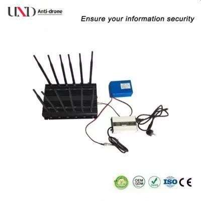 12 Antennas Desktop Signal Jammer with 34W Output Power and 10-40 Meters Jamming Range