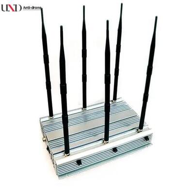 70W Output Power Portable Signal Jammer with 4 Cooling Fans for 80m Jamming Range