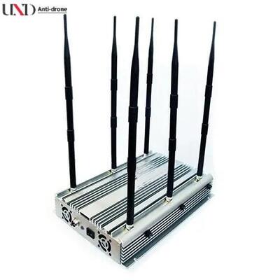 70W Output Power Portable Signal Jammer with 4 Cooling Fans for 80m Jamming Range