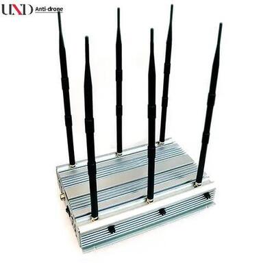 High Power 70W Output 6 Frequency Bands Signal Jammer Mobile Phone Inhibitor with 80m Jamming Range