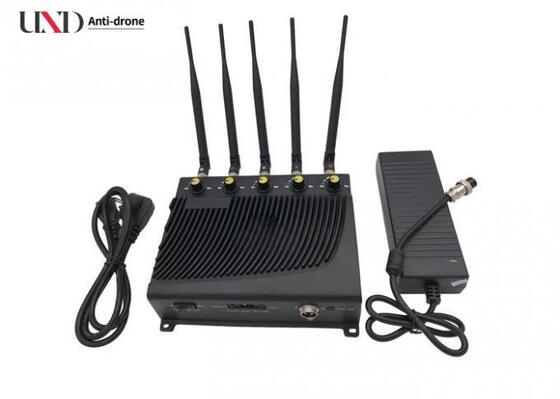 Adjustable RF Signal Five Band Blocker 12Watt High Power Cell Phone Signal Jammer