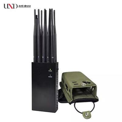 10 Channels Portable Signal Jammer with Built-in Cooling Fan and 7W Output Power for GPS WiFi Blocking