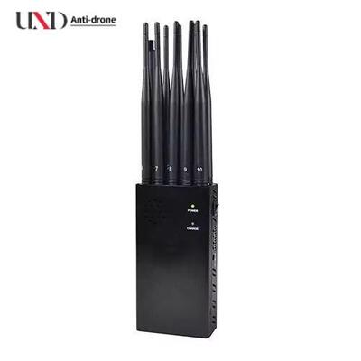 10 Channels Portable Signal Jammer with Built-in Cooling Fan and 7W Output Power for GPS WiFi Blocking
