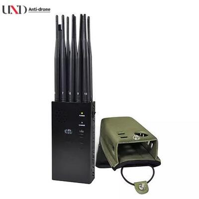 10 Antennas Portable Signal Jammer with 2-20 Meters Jamming Range and 7 Watts High Output Power
