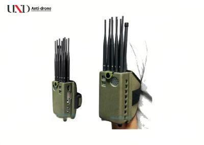 10W Mobile Phone Signal Jammer 10 Omni Antennas GPS Signal Jammer With 8000mAh Battery