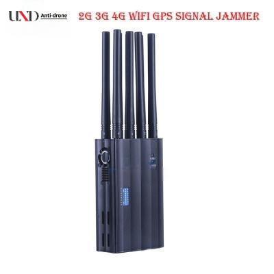 Portable Signal Jammer with 8 Channels 4000mAH Battery and 20m Range for Mobile Phone GPS WiFi Blocking