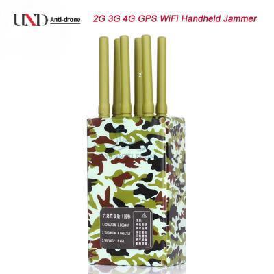 6 Antennas GPS Lojack Mobile Phone Jammer with 20m Range and 2 Hours Battery Life