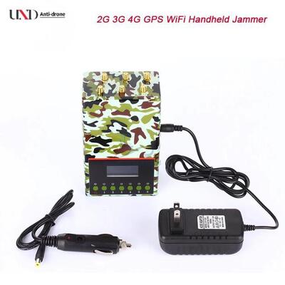 6 Antennas GPS Lojack Mobile Phone Jammer with 20m Range and 2 Hours Battery Life