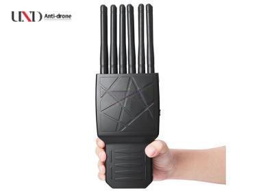 Handheld Mobile Phone Signal Jammer with 12 Bands Coverage Built In Battery and 5 to 20 Meters Range