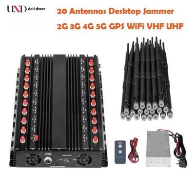 52 Watts 20 Channels Mobile Phone Signal Jammer with 60 Meters Range Wireless Signal Blocker