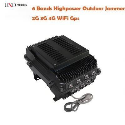 6 Channels 135W High Power UAV Drone Jammer with 300m Range for Mobile Phone Signal Blocking