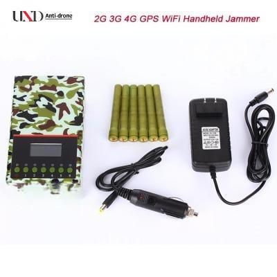 Military 3W 6 Channels 20m Radius Portable Mobile Phone Signal Jammer for 2G 3G 4G GPS WiFi