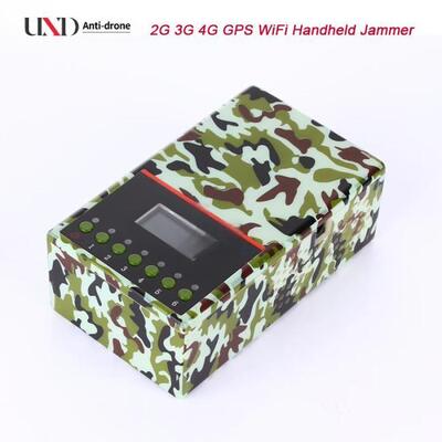 Military 3W 6 Channels 20m Radius Portable Mobile Phone Signal Jammer for 2G 3G 4G GPS WiFi