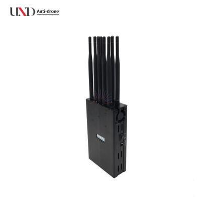 Portable Signal Jammer with 8000mAh Battery 10 Bands and 15m Shielding Radius for Mobile Phone GPS WiFi Blocking