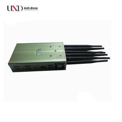 Portable Signal Jammer with 8000mAh Battery 10 Bands and 15m Shielding Radius for Mobile Phone GPS WiFi Blocking