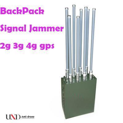 120W Backpack Signal Jammer with 8 Antennas and 100m Range for Mobile Phone Signal Blocking