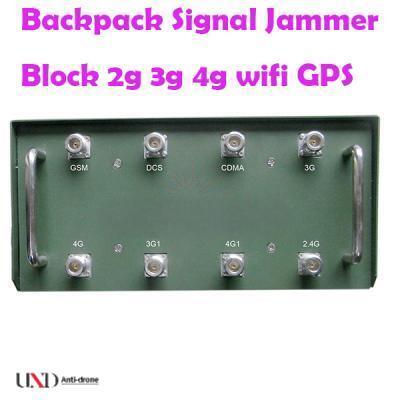 120W Backpack Signal Jammer with 8 Antennas and 100m Range for Mobile Phone Signal Blocking