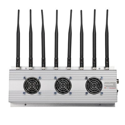 High Power 18W Output 8-Band Mobile Phone Signal Jammer with 40m Jamming Range for GPS WiFi and GSM