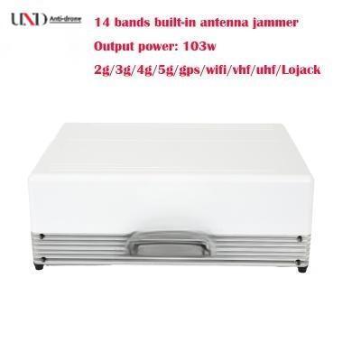14 Bands 103W High Power Mobile Phone Signal Jammer with Built-in Antennas for Strong Jamming Ability
