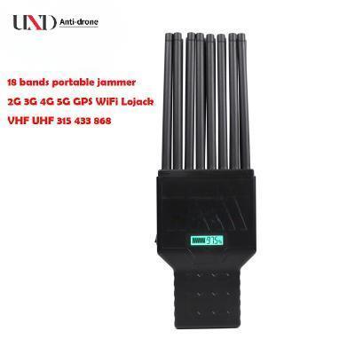 18 Bands ABS Shell Portable 5G Mobile Phone Signal Jammer with 20m Range