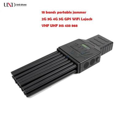 18 Bands ABS Shell Portable 5G Mobile Phone Signal Jammer with 20m Range