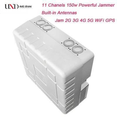 150W Power 11 Channels Mobile Phone Signal Jammer with 50m Range for 2G 3G 4G 5G Blocking