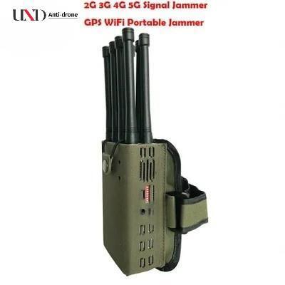 30m Radius Portable Signal Jammer 8 Antennas GPS WIFI Blocker 8W For GPS WiFi 2G 3G 4G 5G Blocking