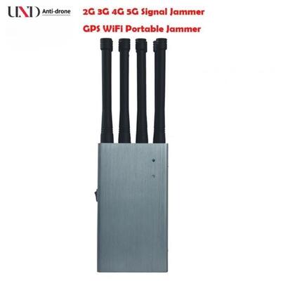 30m Radius Portable Signal Jammer 8 Antennas GPS WIFI Blocker 8W For GPS WiFi 2G 3G 4G 5G Blocking