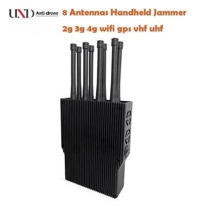 Portable Signal Jammer with 38W High Power 8 Omni Antennas and 50m Radius Frequency Blocker