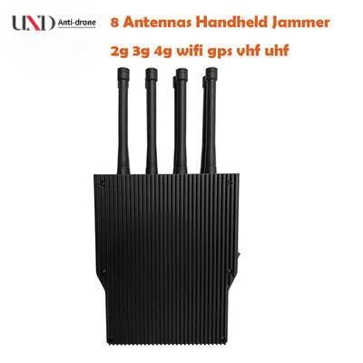 Portable Signal Jammer with 38W High Power 8 Omni Antennas and 50m Radius Frequency Blocker