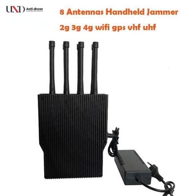 Portable Signal Jammer with 38W High Power 8 Omni Antennas and 50m Radius Frequency Blocker