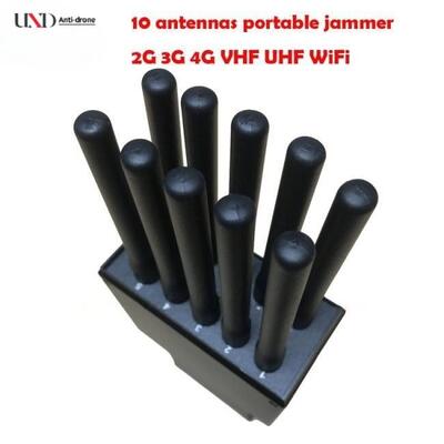 10W Cell Phone GPS Blocker Portable 10 Antenna Jammer 20m Radius