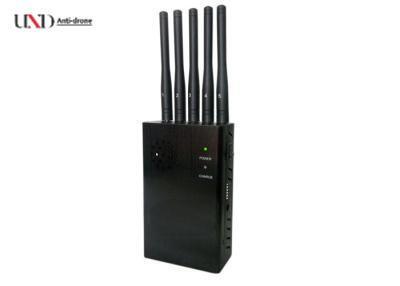 2.5W Output Power Portable Signal Jammer with Fan Cooling System and 5 Antennas for Office and Secret Places