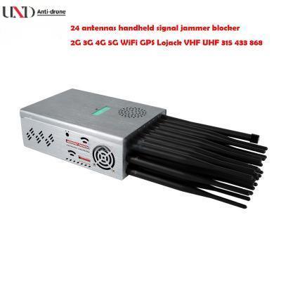 24 Antennas 24W Power 20m Radius Portable Signal Jammer Wireless Frequency Blocker for All Signals