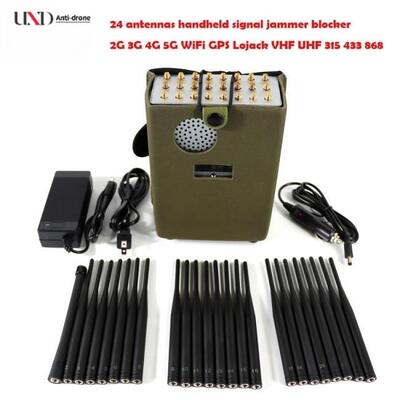 24 Antennas 24W Power 20m Radius Portable Signal Jammer Wireless Frequency Blocker for All Signals