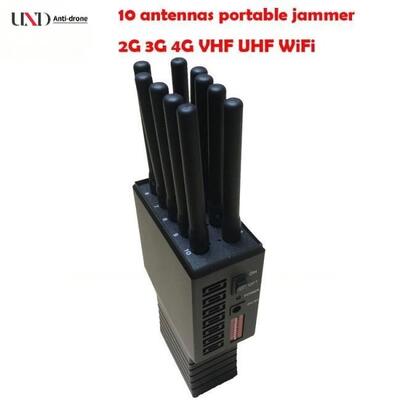 10 Channels Portable Signal Jammer with 4500mAh Battery and 20m Radius for GSM DCS CDMA 3G 4G WiFi