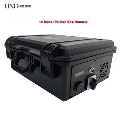 90W Power Portable Signal Jammer with 10 Bands Built-in Antennas and 30-100 Meters Radius Range Frequency Blocker