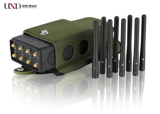 5.5W High Power Portable Signal Jammer with 8 Antennas and 4000mAh Battery for Wide Frequency Blocking