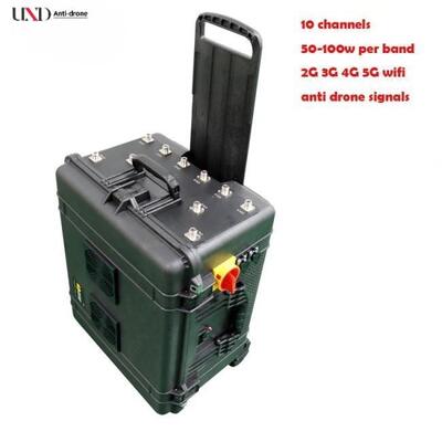 500W Convoy Bomb Jammer 10 Antennas UAV Drone Jammer 300m Range