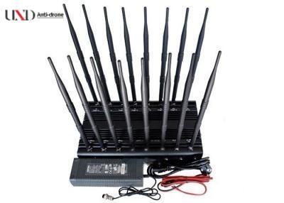 38W Wifi Signal Stopper 16 Channels Wifi Cell Phone Jammer High Power For Secure Areas