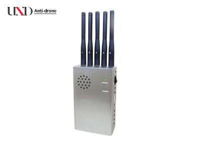 Portable Handheld Wifi Signal Jammer with 5 Bands 2.5W Power and Car Charger 12V DC for Theatres and Galleries