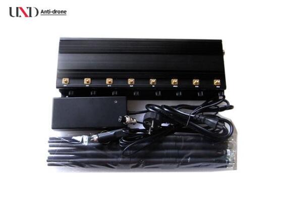 18 Watt 8 Antennas Cell Phone Signal Jammer with 12V DC for Indoor and Car Use