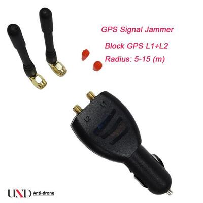 2 Antennas Cell Phone GPS Jammer Light Weight Mini GPS Jammer With Omni Antenna