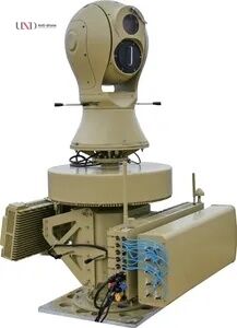 Anti-drone system with 3km detection range, 360 degree monitoring, and RF neutralization for comprehensive drone defense