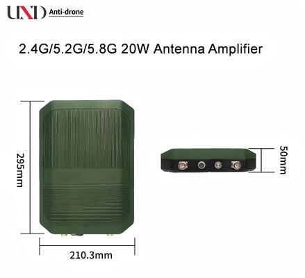 20W Drone Anti Jammer Device 2.4G / 5.2G / 5.8G Tri Band Drone Signal Extender