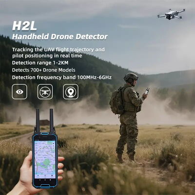 Detection Distance 1km-3km Handheld Drone Locator & Detector Full Band 100MHz-6000MHz 3-5s Refresh Time 10 Drones